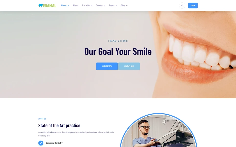 Enamal — Dental WordPress Theme