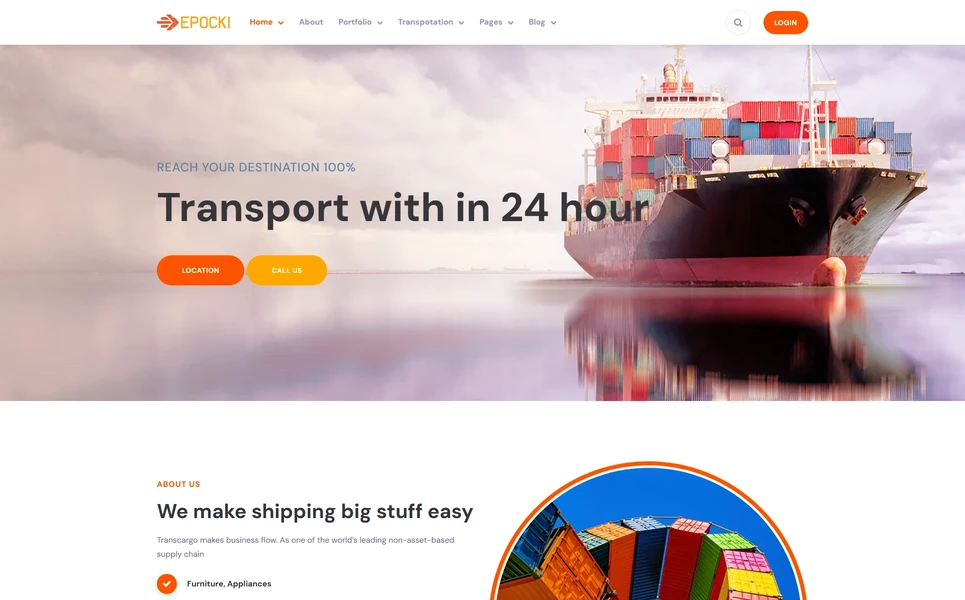 Epocki — Transport WordPress Theme