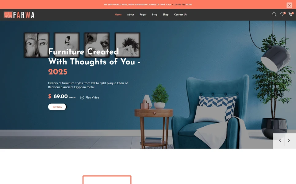 Farwa — Fashion Vue.js Template