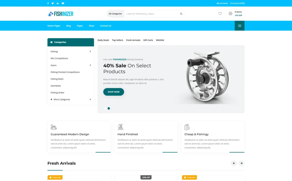Fishinizer — Fishing PHP Website Template