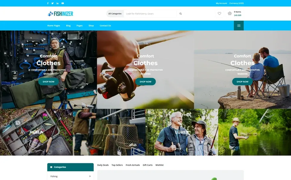 Fishinizer — Fishing React JS Template