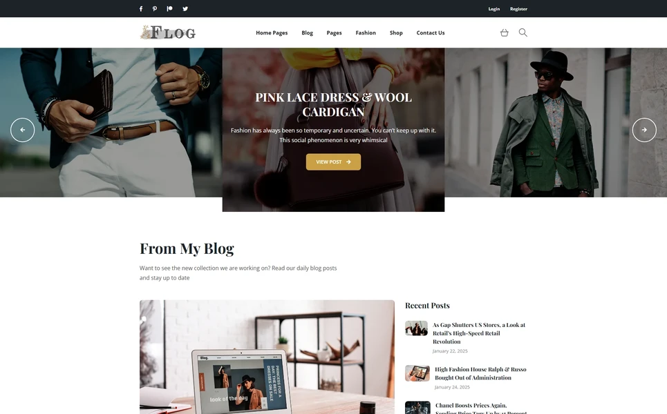 Flog — Fashion Blog React JS Template
