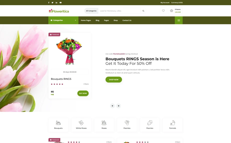 Floristica — Flowers Vue.js Template