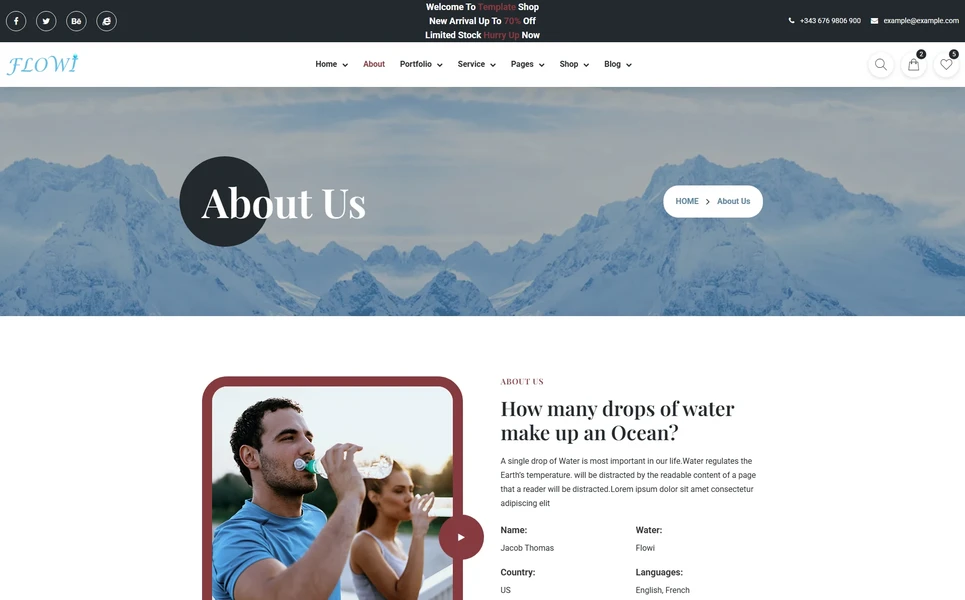 Flowi — Water Treatment React JS Template