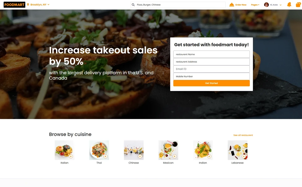 Foodmart — Restaurant React JS Template