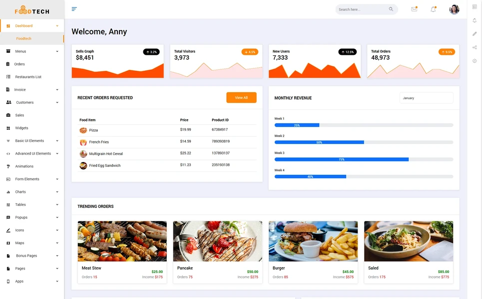 Foodtech — Food Tech Vue.js Template