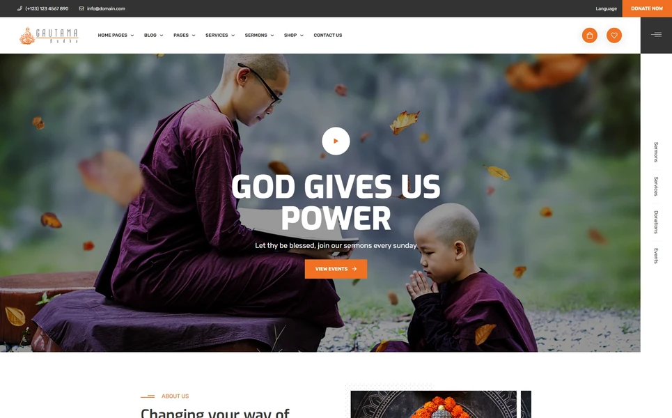 Gautama — Religious Angular Template