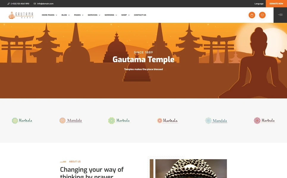 Gautama — Religious WordPress Theme