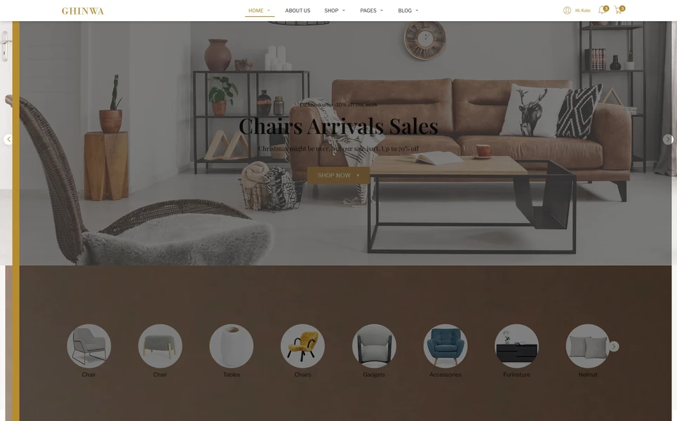 Ghinwa — Furniture HTML5 Template