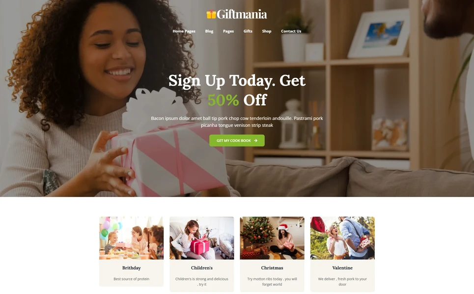 Giftmania — Gifts WordPress Theme