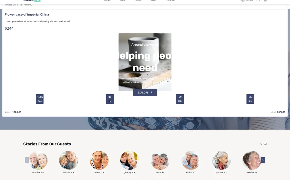 Goldenyears — Charity Angular Template