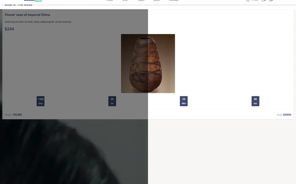 Goldenyears — Charity Vue.js Template