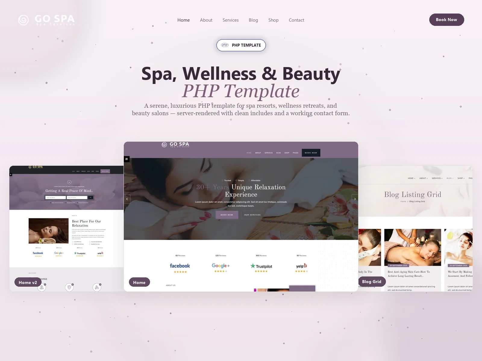 Gospa — Spa PHP Website Template