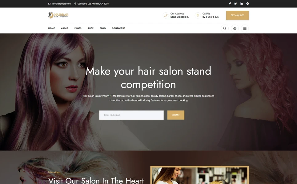 Hairrar — Hair Salon Vue.js Template