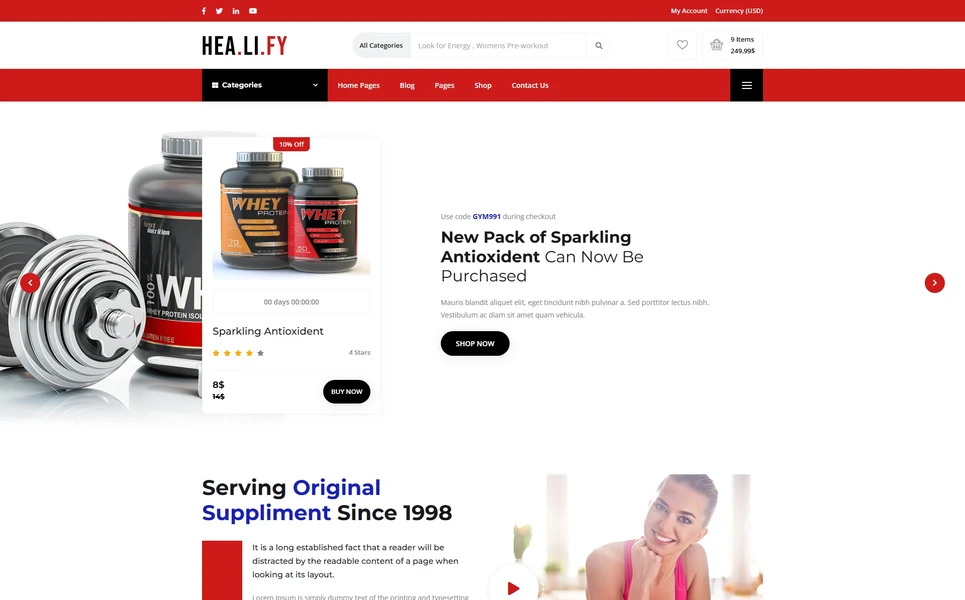 Healify — Health Vue.js Template