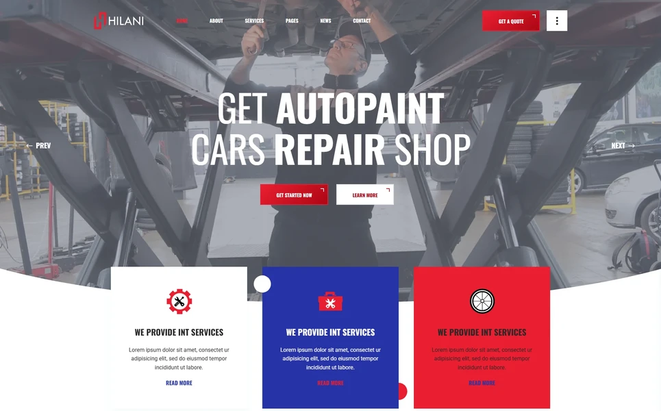 Hilani — Auto Repair WordPress Theme
