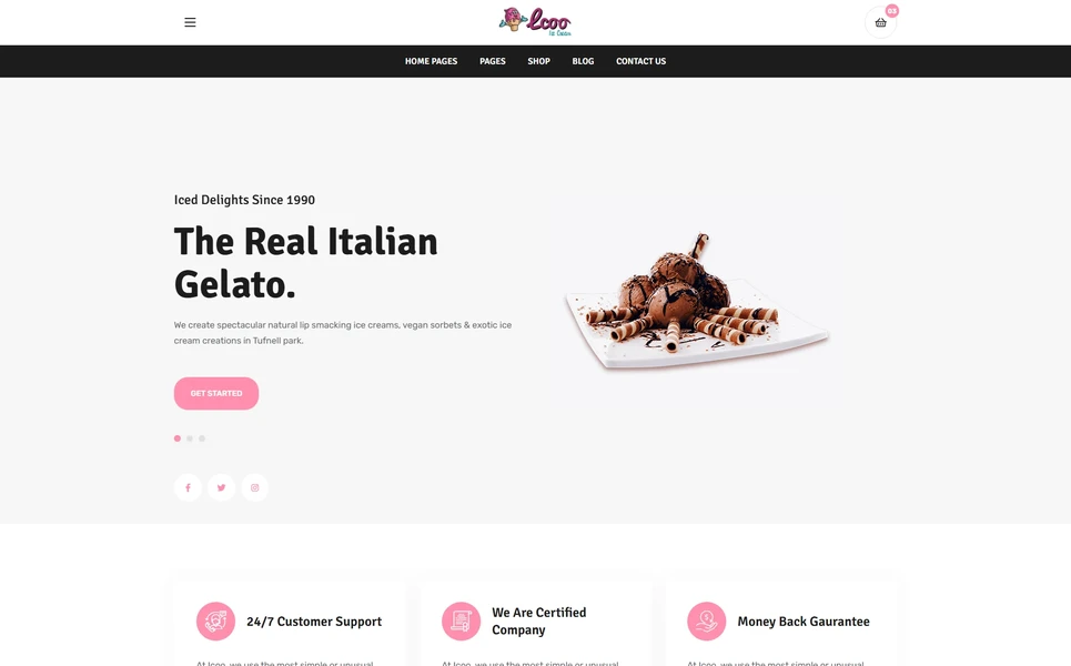 Icoo — Ice Cream HTML5 Template