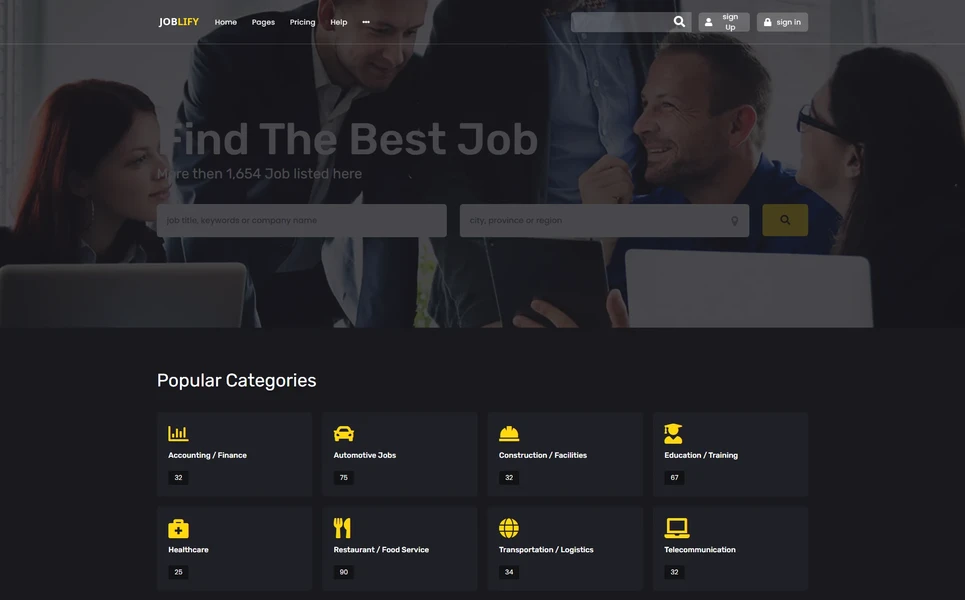 Joblify — Job Portal Angular Template