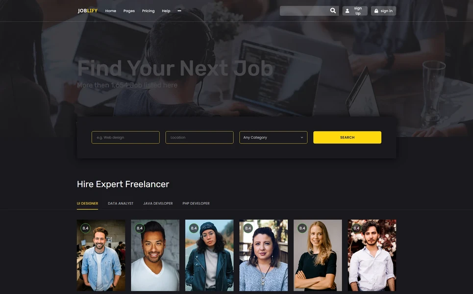 Joblify — Job Portal React JS Template