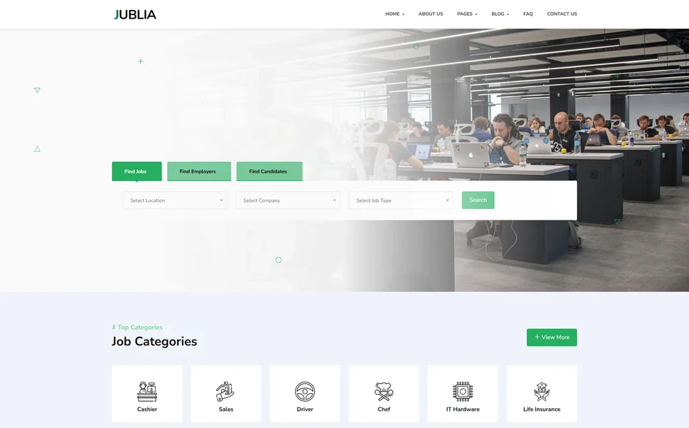 Jublia — Job Portal PHP Website Template