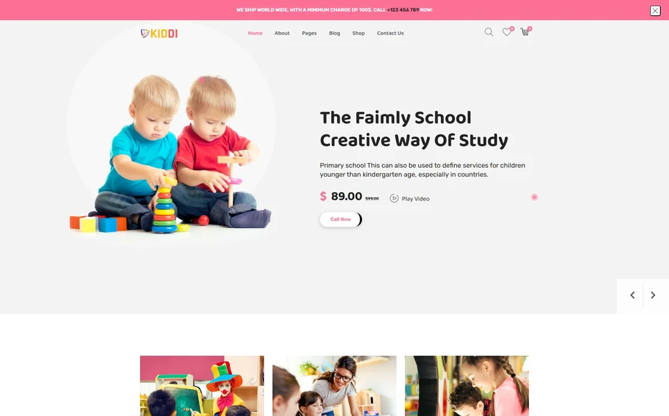 Kiddi — School React JS Template