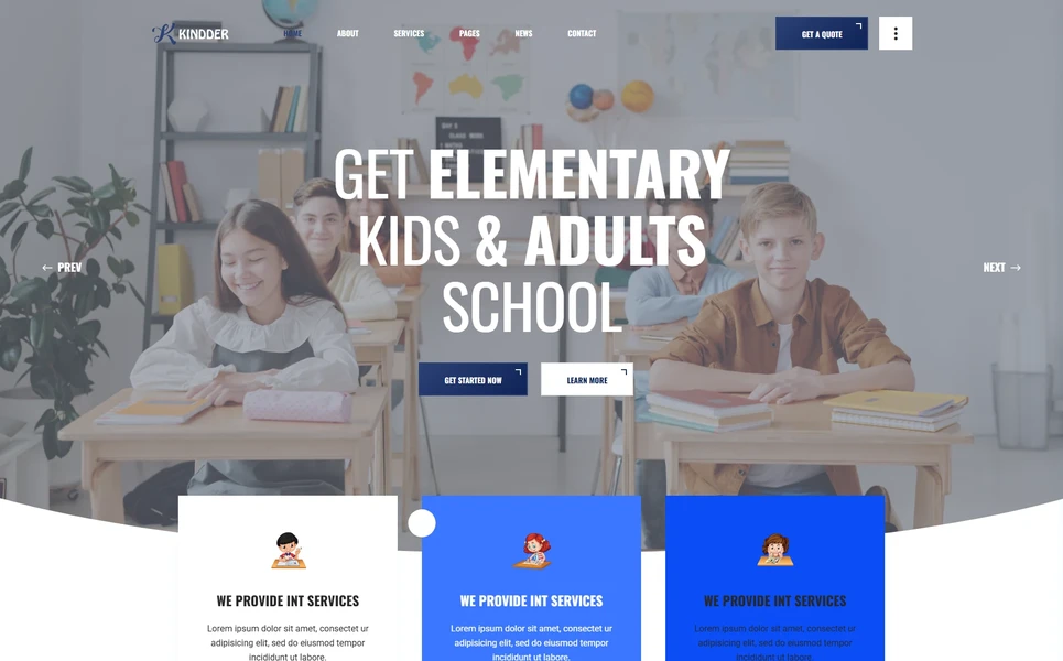 Kindder — Kids School Angular Template