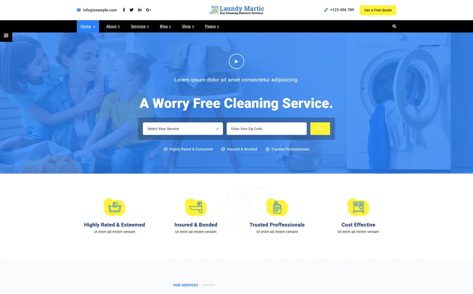 Laundry-Matic — Laundry Angular Template