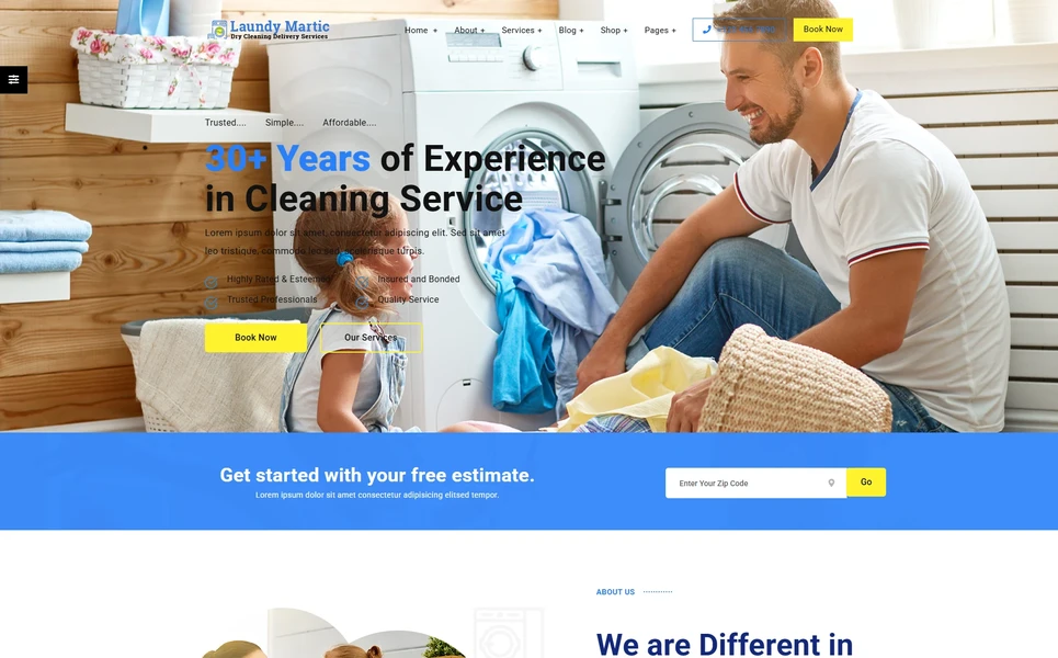 Laundry-Matic — Laundry WordPress Theme