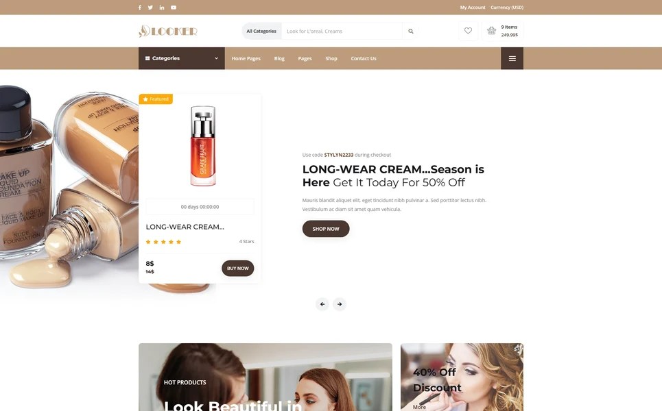 Looker — Fashion PHP Website Template