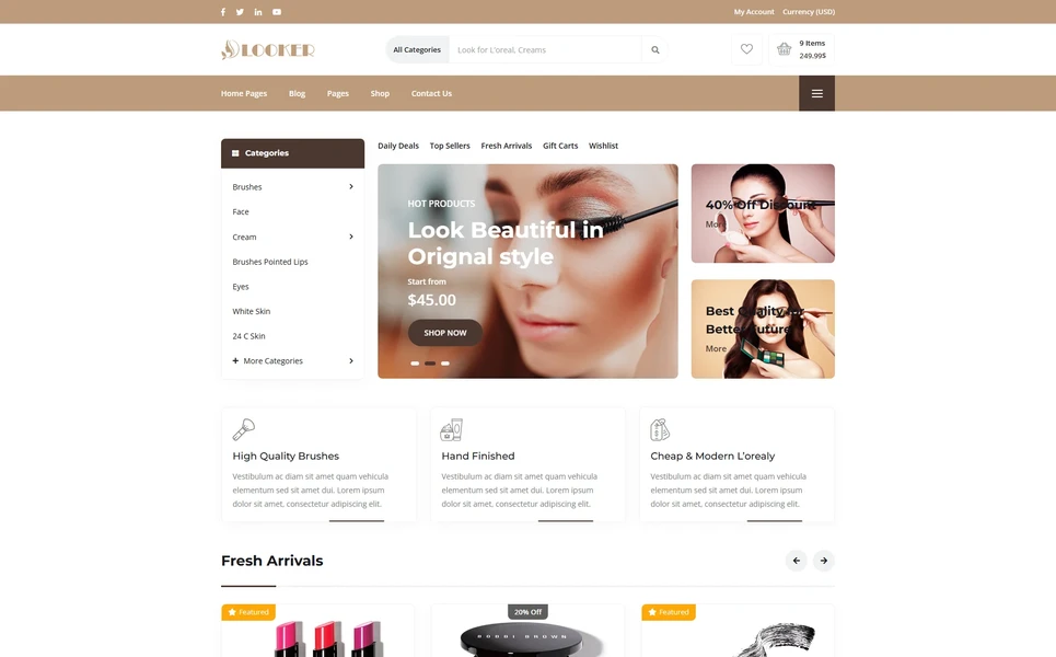 Looker — Fashion React JS Template