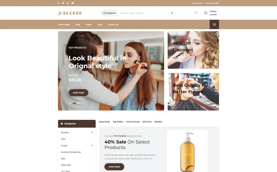 Looker — Fashion Vue.js Template