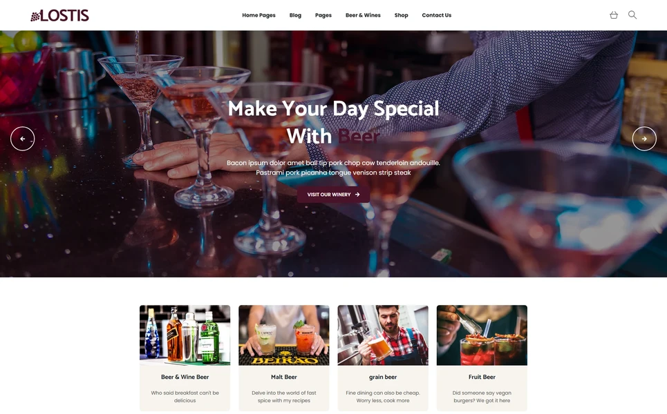 Lostis — Events Angular Template
