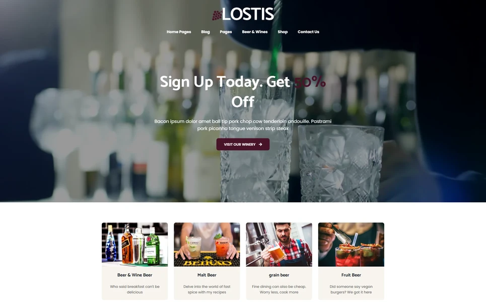 Lostis — Events PHP Website Template