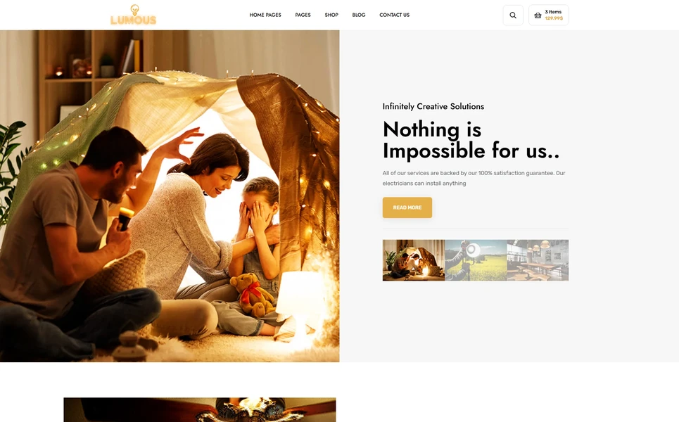 Lumus — Lighting React JS Template