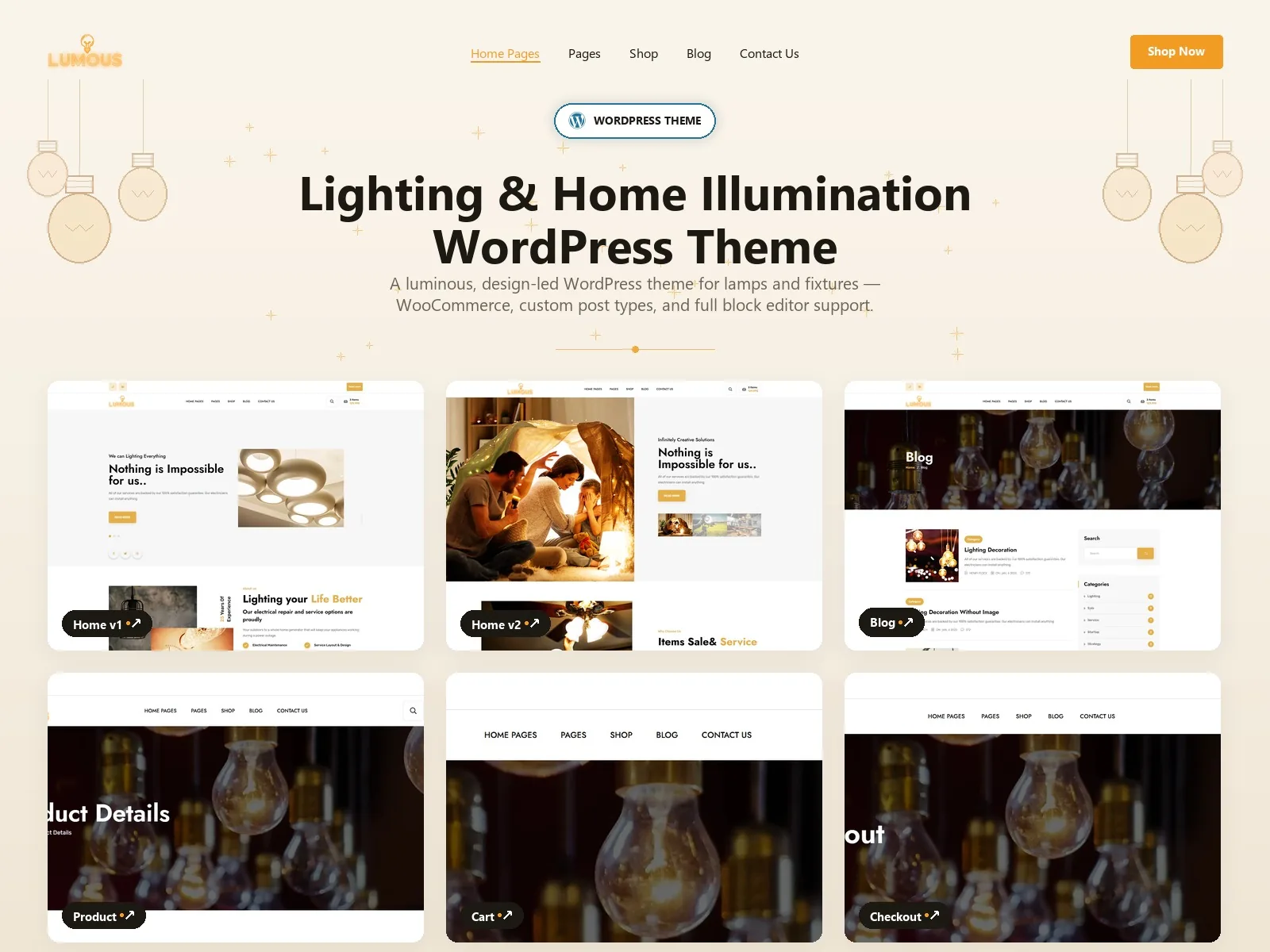 Lumus — Lighting WordPress Theme