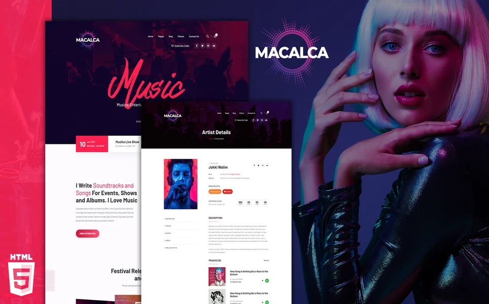 Macalca — Macarons HTML5 Template
