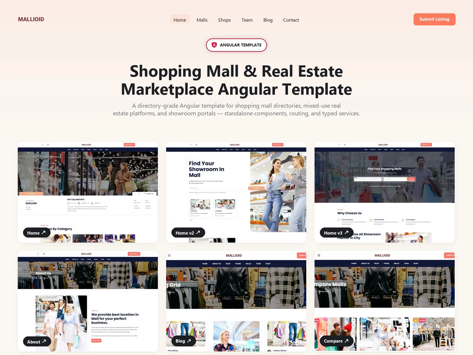 Malloid — Shopping Mall Angular Template