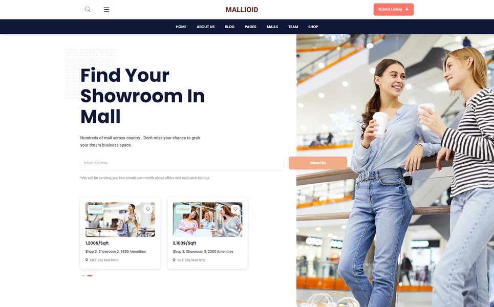 Malloid — Shopping Mall React JS Template