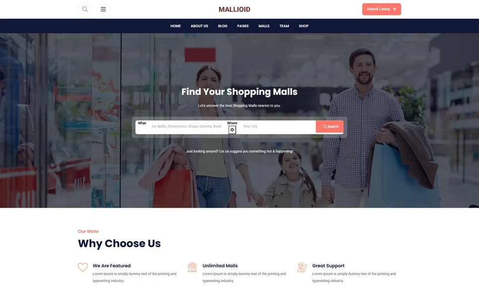 Malloid — Shopping Mall WordPress Theme