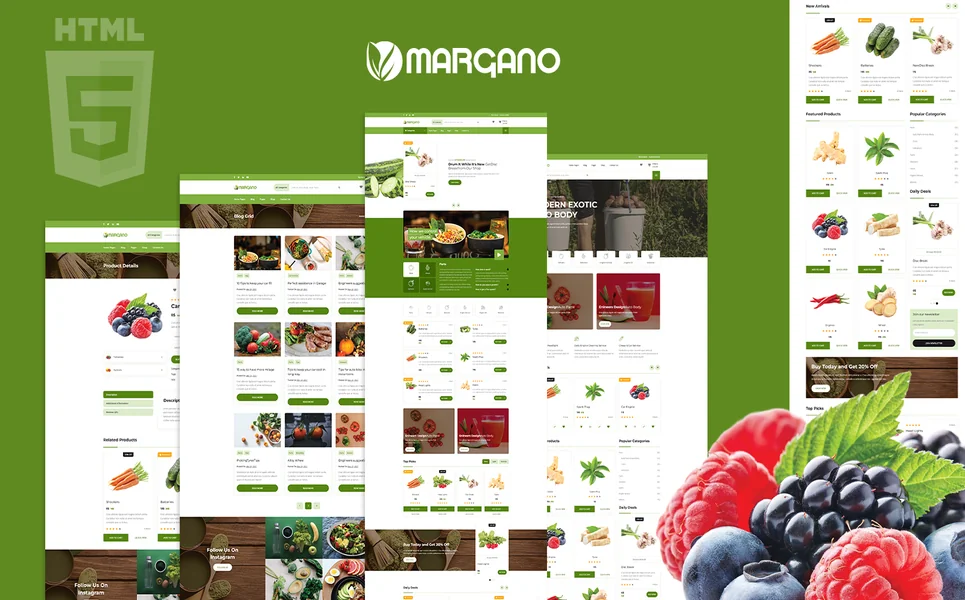 Margano — Grocery HTML5 Template