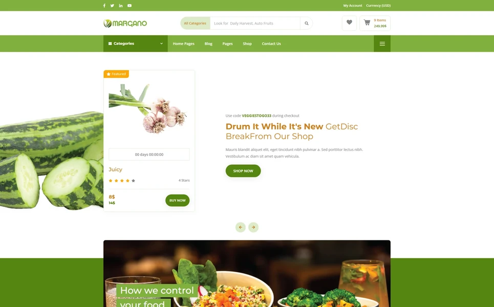 Margano — Grocery Vue.js Template