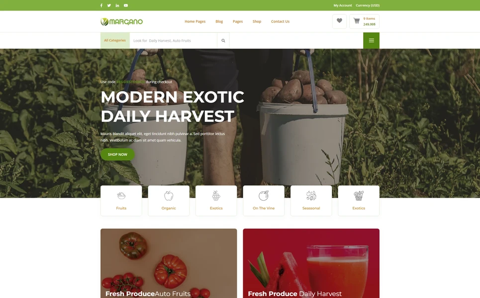 Margano — Grocery WordPress Theme