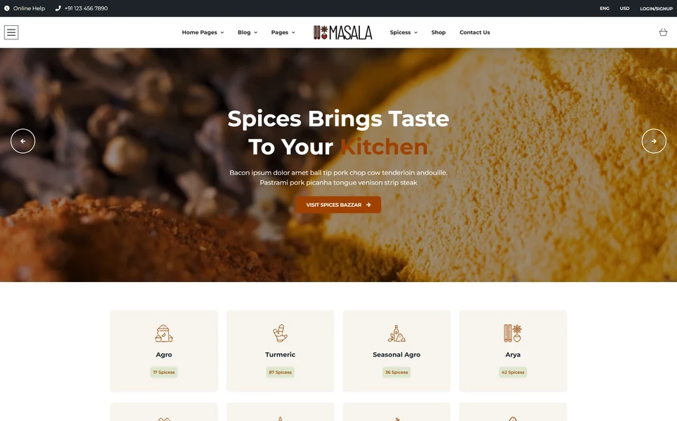 Masala — Spices Angular Template