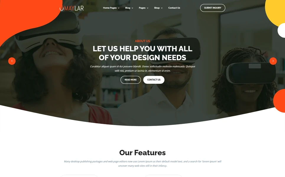 Maylar — Design Agency React JS Template
