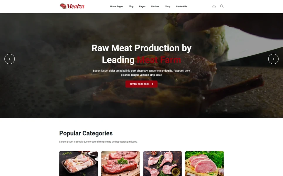 Meatza — Meat Shop Angular Template