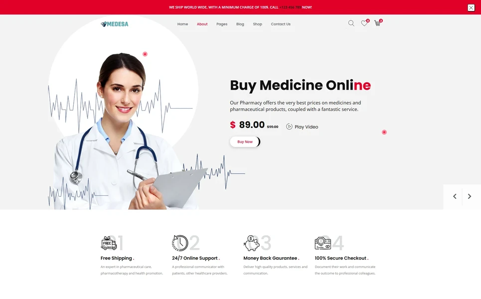 Medsea — Pharmacy Angular Template