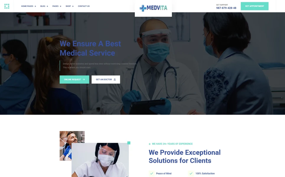 Medvita — Medical PHP Website Template