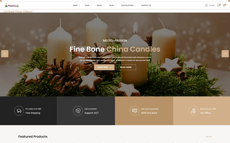 Meltio — eCommerce — Ai Smart Website