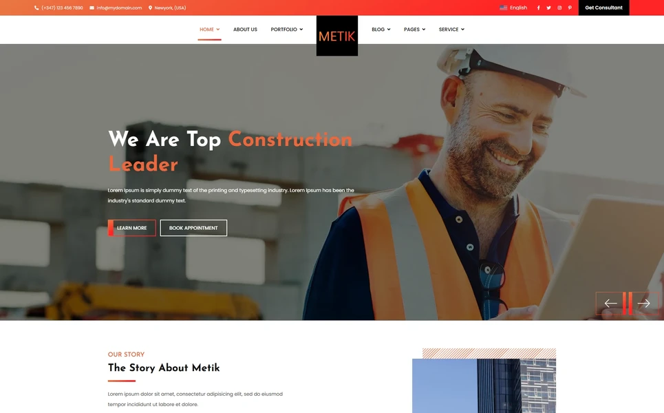 Metik — Construction HTML5 Template