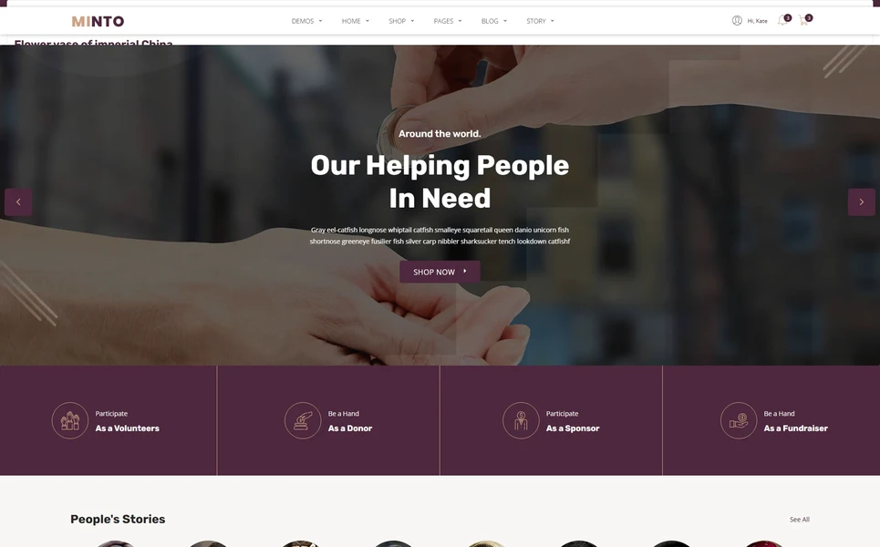 Minto — Charity React JS Template